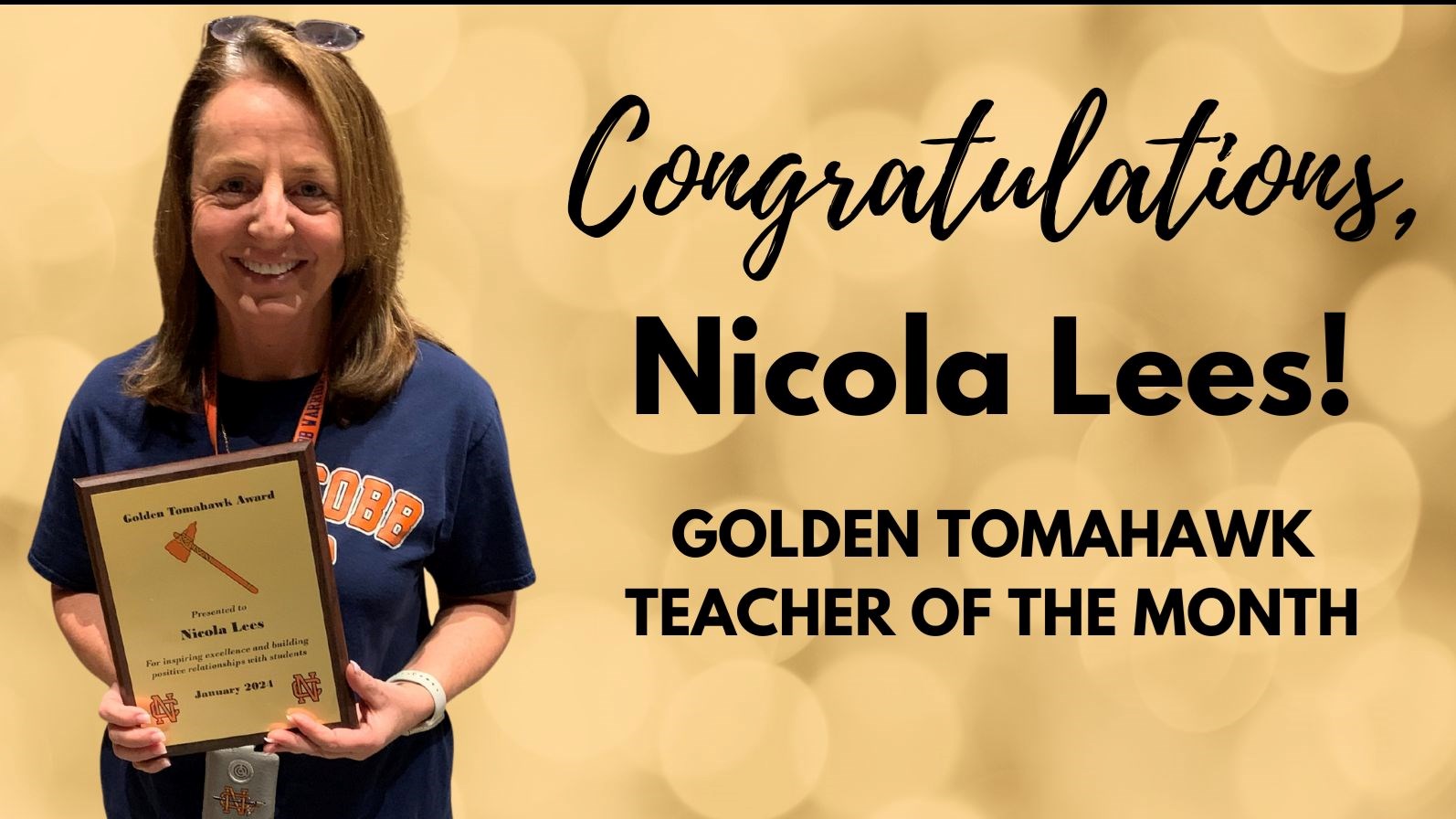 February Golden Tomahawk Winner, Nicola Lees!